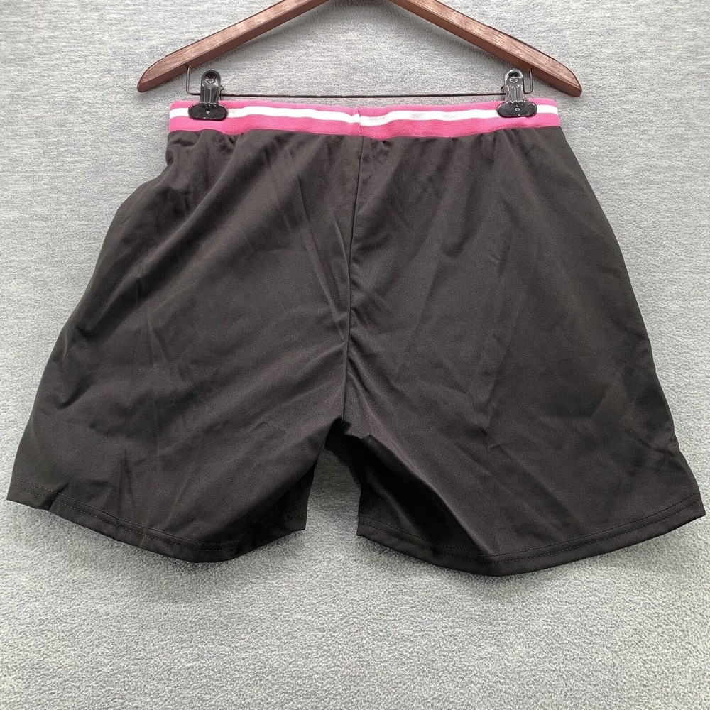 Women Black Bodycon Shirts & Shorts with Sequined Front Logo Set Size XL (A41) - Picture 3 of 13